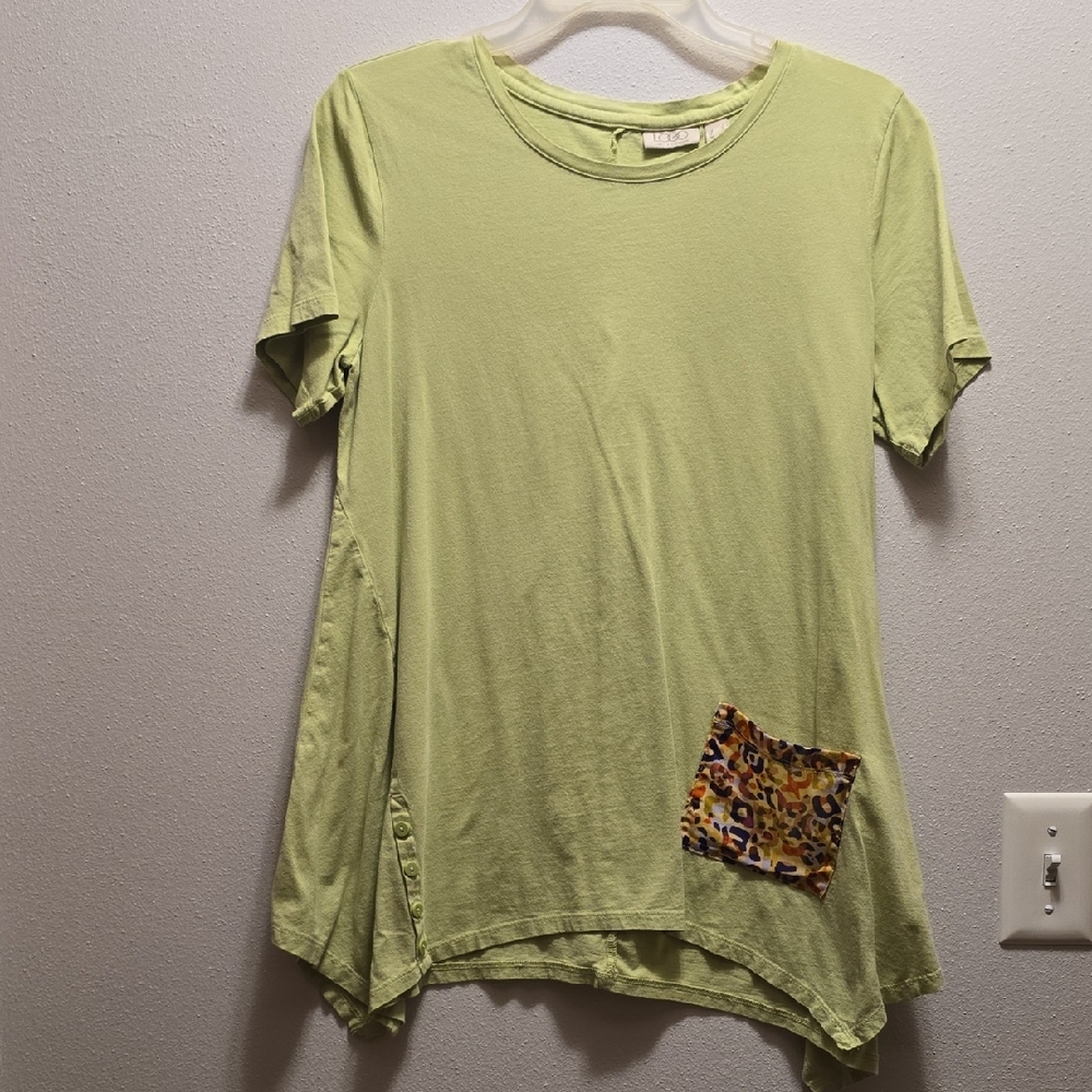 LOGO by Lori Goldstein Jade Green Top